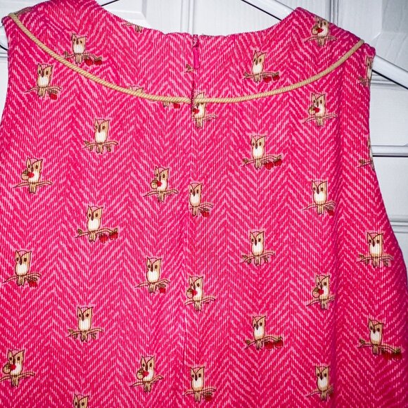 Lilly Pulitzer Girl's Owl Print Sleeveless Dress Size 7 - Picture 6 of 6
